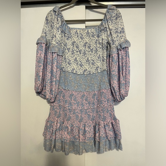 Smocked Mini Dress Size Small - Picture 4 of 5